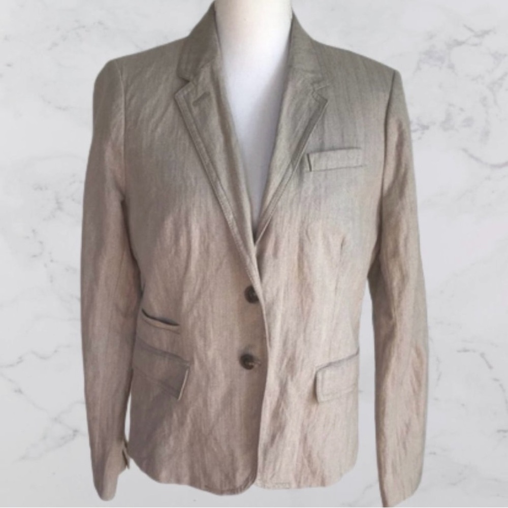 J Crew Schoolboy Blazer Taupe Herringbone, 10